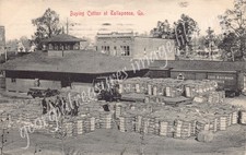 GA~GEORGIA~TALLAPOOSA~BUYING COTTON AT TALLAPOOSA GA~RAILROAD WAREHOUSE~PM 1912 picture