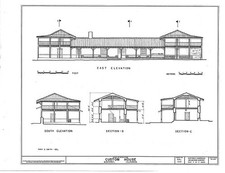 Monterey California 1910s Custom House Plaza Architectural Drawing HABS picture