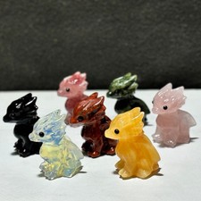 5pcs Mix Natural Quartz Fly Dragon skull Hand-carved Crystal skull reiki healing picture