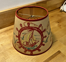 Vintage 1950's Children's Nautical Painted Paper Lampshade picture