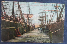 ca1910 Pensacola Florida Polofox Wharf Sailing Ships Taking On Ballast Postcard picture