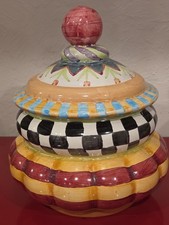 Retired MacKenzie-Childs Piccadilly Lidded Jar/Canister picture