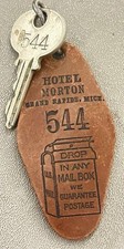 1930-1950 Hotel Morton Grand Rapids Michigan Hotel Room Key #544 Fob picture
