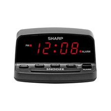 Sharp Digital Alarm Clock with Keyboard Style Controls, Battery Small, Black picture
