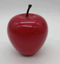 Red Apple Paperweight Marble Alabaster Stone unmarked, Teacher Appreciation picture