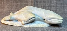 Volcanic Ash Whale Sculpture, Signed BEKKA Handcrafted Mt Saint Helen's Ash picture