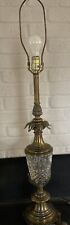 Vintage Brass & Crystal Stiffel Table Lamp MC Hollywood Regency Tall Heavy 38” picture