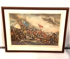 Original Framed Litho of “Battle Of Bunker Hill”; Kurz and Allison picture