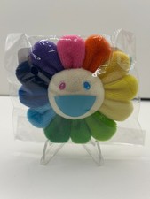 Takashi Murakami Kaikai Kiki Flowers Rainbow Key Chain Plush Genuine Japan New picture