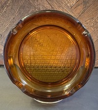 Vintage Large Amber Glass Round 8