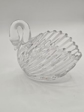 Vintage Gloria Vanderbilt 24% Lead Crystal Swan Bowl West Germany Candy Dish picture