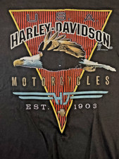 Harley Davidson Vintage t shirt XL 1987 FLYING EAGLE EST 1903 GREAT CONDITION picture