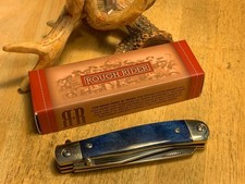 Rough Rider Blue Smooth Bone Linerlock Trapper 4 1/8