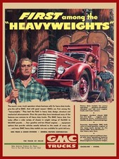 1948 GMC Truck - Logging, Timber Truck New Sign: 24x30
