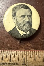 Antique Pinback Ulysses S Grant Campaign for President 1.25 in Dia. Celluloid picture
