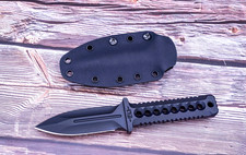 ZU Bladeworx/Paul Cale Reaper, Cryodur 2363/A2 Steel, Black Cerakoted picture