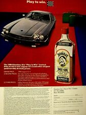 1984 Jaguar XJ S Bombay Gin Original Print Ad 8.5 x 11