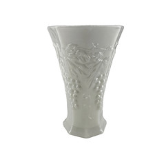 Vintage White Milk Glass Vase 7