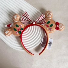 Disney.Parks Christmas Gingerbread Minnie Ears Mickey Mouse Headband picture