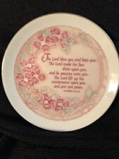Vintage Lasting memories Fine Porcelain Plate 1985 - Numbers 6:24-26 Scripture picture