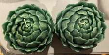 SET  OF 2 SLIGHT DAMAGE John Derian Threshold Holiday Large Artichoke Candles picture