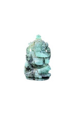 Brazilian Emerald Ganesha Statue Hand Carved Natural Gemstone Lord Ganesha picture