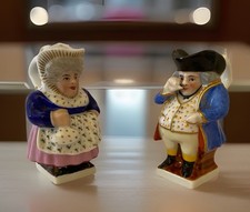 Porcelain Polychrome Figual Toby Jugs Depicting In Traditional Dress picture