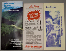 Vintage Las Vegas Lake Tahoe Nevada travel Brochures picture