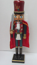 CHRISTMAS RED VELVET CAPE WOOD SOLDIER 15” NUTCRACKER with Sword  Inter-American picture