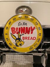 Vintage style BUNNY BREAD Round THERMOMETER 12