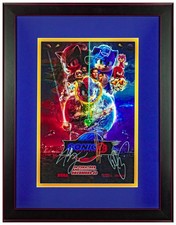 Signed x8 SONIC the HEDGEHOG 3: Jim Carey/Keanu Reeves+6 12x18 Framed Poster PSA picture