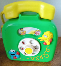 Vintage 1992 Sesame Street Toy Telephone & Music Box Jim Henson characters ILLCO picture