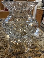 Vintage Stunning Rogaska Lead Crystal 2 Piece Ferry Lamp  8.5” Tall picture