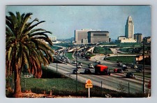 Hollywood CA-California New Hollywood Freeway Civic Center Vintage Postcard picture