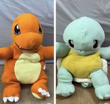 VTG 1990s Pokemon Plush SQUIRTLE  & Charmander Body Pillow Pal Cushion Cuddle picture