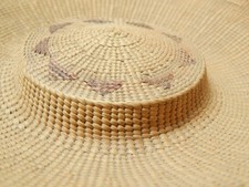 ANTIQUE LARGE TLINGIT RATTLE TOP BASKET -NW COAST ALASKA INDIAN - REAL PRETTY  picture