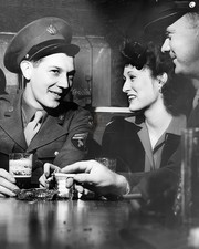 Sea Grill Girl with Soldiers WWII 8x10 Glossy Photo Print HT41362139 picture