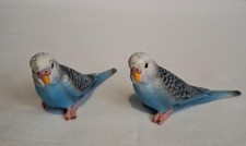 Schleich Budgie Parakeet Pair Budgerigars Blue Retired Birds picture
