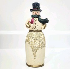 Jim Shore Golden Garland Snowman Friendship Is Golden 2017 4057760 Cardinal NIB picture