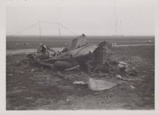 WW2 Theodore Speiser 1944 Wreckage Aircraft Field Germany Rare Photo picture