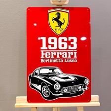 Ferrari 1963 Berlinetta Lusso – Heavy Metal Sign – 40 × 60 cm (15.7” × 23.6”) picture