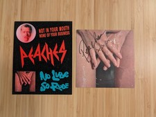PEACHES (Merrill Nisker) Signed No Lube So Rude  Promo Print And Sticker Sheet picture