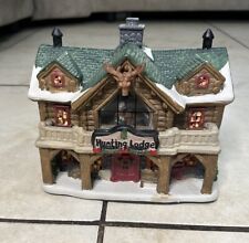 Holiday Time Christmas Hunting Lodge  2019 Lights Up Country Charm Rare Sold Out picture