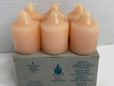 1 Box (6 Total) Retired Partylite Peach/Apricot Votive Candles V0630 Party Lite picture