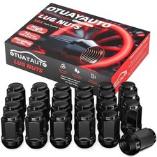 OTUAYAUTO M12x1.5 Lug Nuts, 24PCS Black Closed End Bulge Acorn, 19mm Hex picture