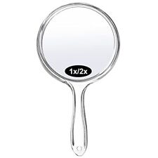 AMMON Handheld Mirror with Handle Double Sided Makeup Mirror 1X/ 2X Magnifyin... picture