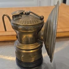 Vintage 1930s Auto-Lite Carbide Miners Lamp Brass Cap Light Bumpergrip  picture