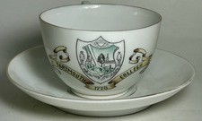 VTG Carl Tielsch C T Germany Bone China Teacup & Saucer Set Dartmouth College ￼ picture