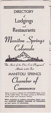 1960's Manitou Springs Colorado Lodgings & Restaurants Directory picture
