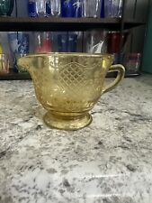 Federal Normandie Amber Yellow Creamer Depression Glass picture